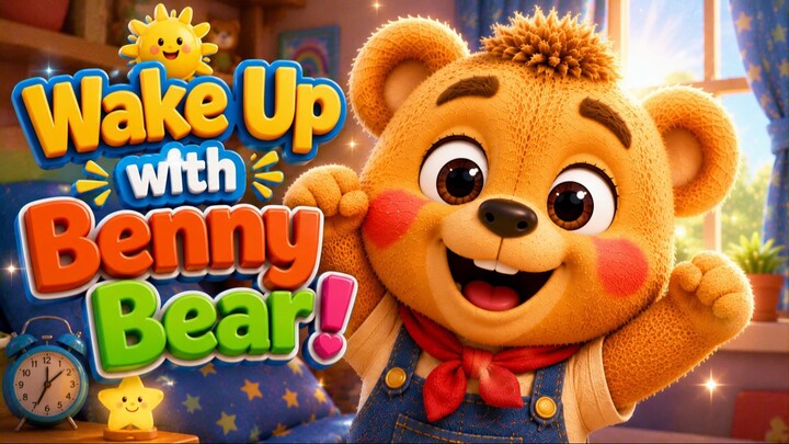 Wake Up with Benny Bear! | Good Morning Routine Song for Kids | Toddler Learning | 3D Cartoon