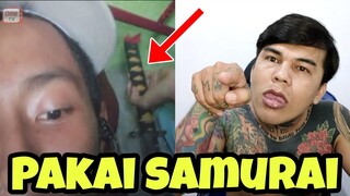 Gogo Sinaga di tantang pakai samurai || Prank Ome TV