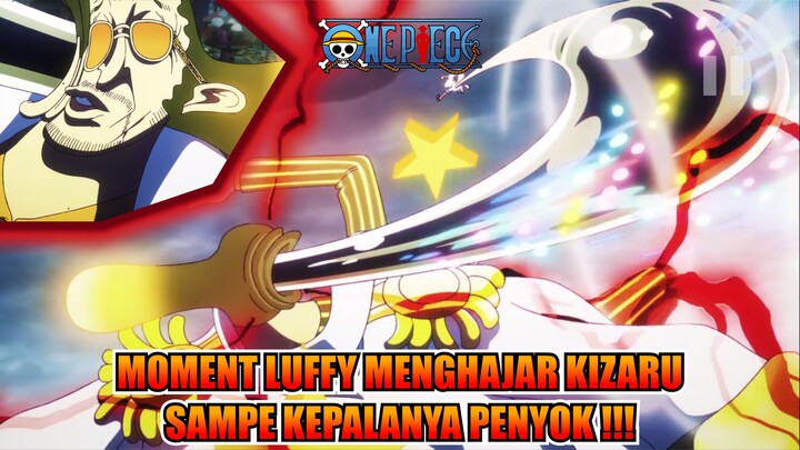 MOMENT LUFFY MENGHAJAR KIZARU SAMPE KEPALANYA PENYOK !!!