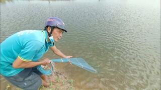 Vợ chồng Tư đi chài cá sau những ngày cách ly