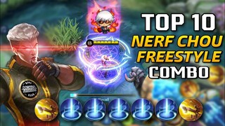 TOP 10 CHOU FREESTYLE COMBO TUTORIAL | FROM BASIC TO HARD | MOBILE LEGENDS