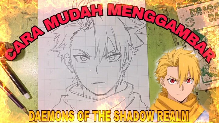 cara mudah menggambar anime daemons of the shadow realm