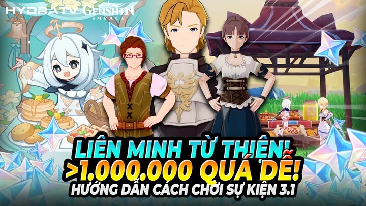 Liên Minh Từ Thiện: Doanh Thu 1.000.000? Quá Dễ! 140 Nguyên Thạch Đừng Bỏ Qua! Genshin Impact 3.1