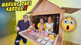 WOW KITA BIKIN WARUNG DARI KARDUS‼️ ALUNA DAN AMANDA BELAJAR JUALAN‼️😂