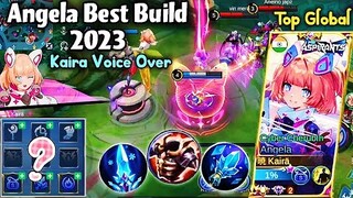 ANGELA BEST BUILD & EMBLEM 2023!🌸TOP GLOBAL ANGELA🎀KAIRA CHANNEL (VOICE OVER!)😳🎵