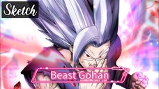 Draw Beast Gohan (Part: Sketch)