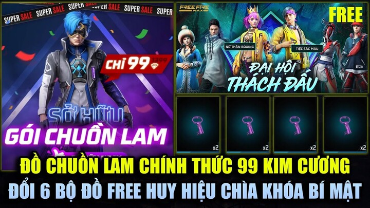 Free Fire | Đổi FREE 6 Trang Phục Với Huy Hiệu Chìa Khóa Bí Mật - Bộ Chuồn Lam Giảm Chỉ 99 Kim Cương