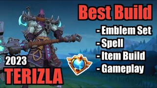 TERIZLA BEST BUILD 2023 | TOP 1 GLOBAL TERIZLA BUILD | TERIZLA - MOBILE LEGENDS | MLBB