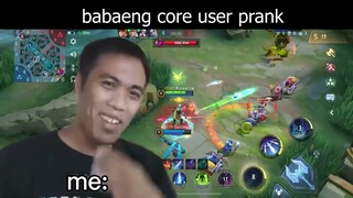 BABAENG MALAKAS MAG CORE PRANK | NAG ON MIC AKO AFTER GAME | MEOS VELANCE