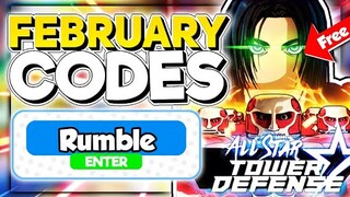 New "Rumble Update Working Codes (2022) in Roblox All Star Tower Defense