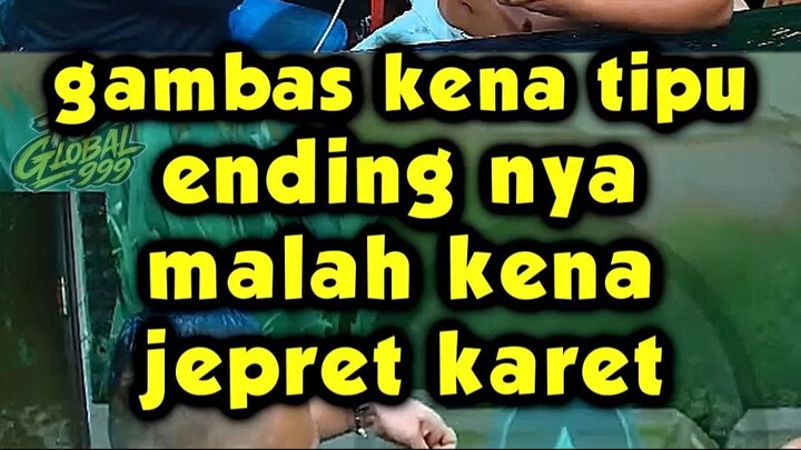 Gambas kena jepret karet