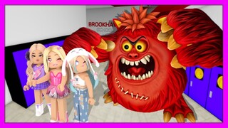 KIRMIZI CANAVAR KIZLAR OKULUNA GELİYOR 😱 ROBLOX Grand School Escape