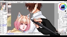 【DNC Art's Speedpaint】 Male Dhampire & Miwa Rin (Indah Pada Waktunya Ver)