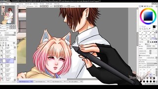 【DNC Art's Speedpaint】 Male Dhampire & Miwa Rin (Indah Pada Waktunya Ver)