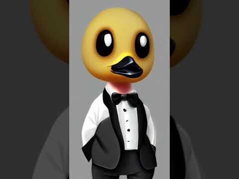 A cute duck in a Tuxedo - #shorts