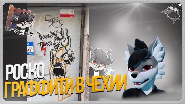 🐺 Роско нарисовали граффити в Чехии