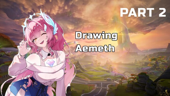 Senyuman di Tengah Keheningan: Aemaeth - Wuthering Waves | Speedpaint - Ibispaint X
