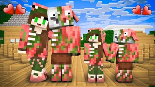 MONSTER SCHOOL : ZOMBIE PIGMAN LOVE FAMILY  - STORY MINECRAFT ANIMATION