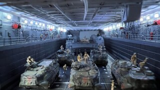 โมเดลเรือเทียบท่าระดับซานอันโตนิโอ 1/350 เสร็จสิ้นเอฟเฟกต์และแบ่งปันกระบวนการ