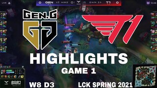 Highlight GEN vs T1 Ván 1 LCK Mùa Xuân 2021 Game 1 LCK Spring 2021 Gen G vs T1