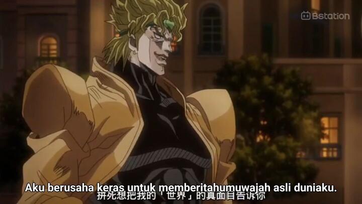 ketika Lu bertanding dengan Dio gunakan the World dan Lu sebagai Jotaro gunakan the Star platinum