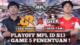RRQ VS GEEK FAM GAME 5 MPL ID S13 PLAYOFF MOBILE LEGENDS - RRQ VS GEEK
