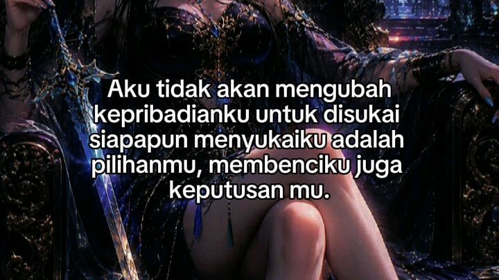 jadi diri sendiri jangan mau di setir orang be your self..nyala kan dan buat semua orang kagum😋😋😋