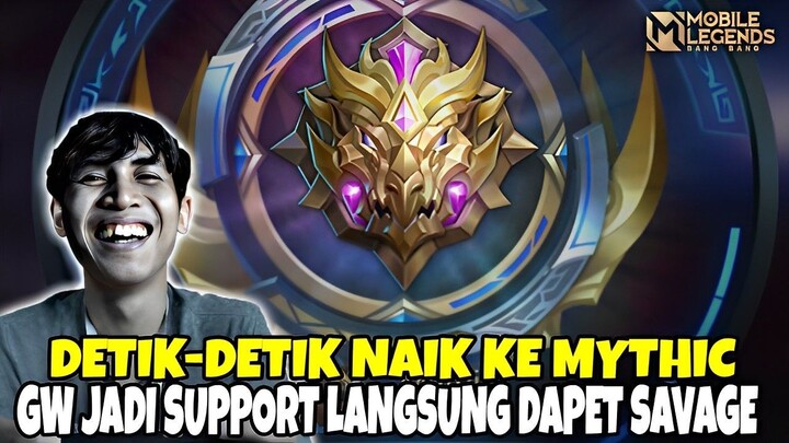 DETIK-DETIK NAIK KE MYTHIC !!! GW JADI SUPPORT ? TIM MUSUH LANGSUNG MINTA SURRENDER - MOBILE LEGENDS