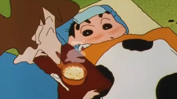 【Crayon Shin-chan】Shin-chan bị cảm, mẹ Misae nấu cho Shin-chan món cháo trứng ngon lành