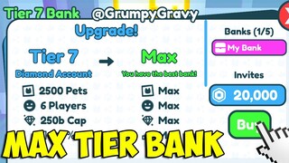 Buying MAX TIER BANK in Roblox Pet Simulator X