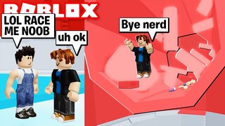 RACING A NOOB IN TOWER OF HELL! But he won... Roblox