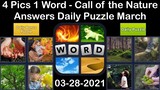 4 Pics 1 Word - Call of the Nature - 28 March 2021 - Answer Daily Puzzle + Daily Bonus Puzzle