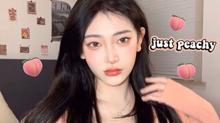 Honey Peach Makeup Look🍑✨ Jennie Inspired Makeup💄#douyin #glowup