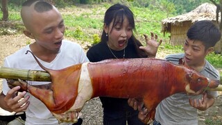 Food Girl | Hương Vị Miền Núi Làm Món Lợn Quay Nguyên Con Đón Tiếp AE Tam Mao TV