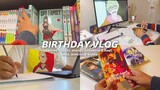 birthday vlog 🍰 : anime figures, manga unboxing & haul, boba, watching anime !