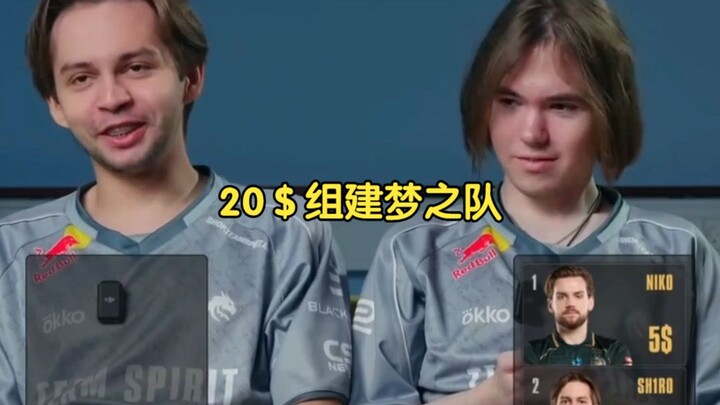 Pemain profesional memberi Anda 20 dolar untuk membentuk tim yang Anda inginkan.