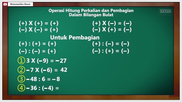 Perkalian dan Pembagian Bilangan Bulat | Matematika Dasar