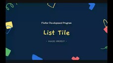 FLUTTER 08 List Tile (Tutorial Flutter Bahasa Indonesia)