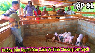 (Tập 91) Chăn Nuôi VIỆT NAM ở Châu Phi || Hướng Dẫn Người Dân Cách Vệ Sinh Chuồng Lợn và Tắm Cho Lợn