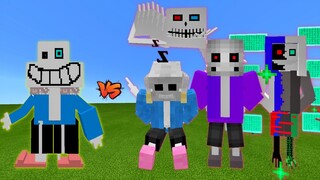 Saness vs. Sans, Evil Sans, Ultra Sans and Xans in Minecraft | LAUGH OUT LOUD BATTLE