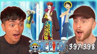 ROOKIE PIRATES BIG 3!! - One Piece Episode 397 & 398 REACTION + REVIEW!