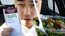ASMR EATING SOUNDS - FALAFEL AND COUSCOUS SALAD