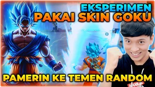 EKSPERIMEN PAKAI SKIN GOKU PAMERIN KE TEMEN RANDOM , BEGINILAH RESPONNYA ?? - PUBG MOBILE