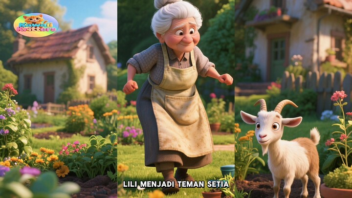 nenek dan kambing lucu
