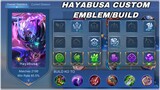 NEW HAYABUSA CUSTOM EMBLEMS AND BUILD! | MOBILE LEGENDS