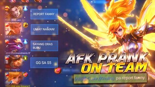 AFK PRANK SA TEAM HAHAHA