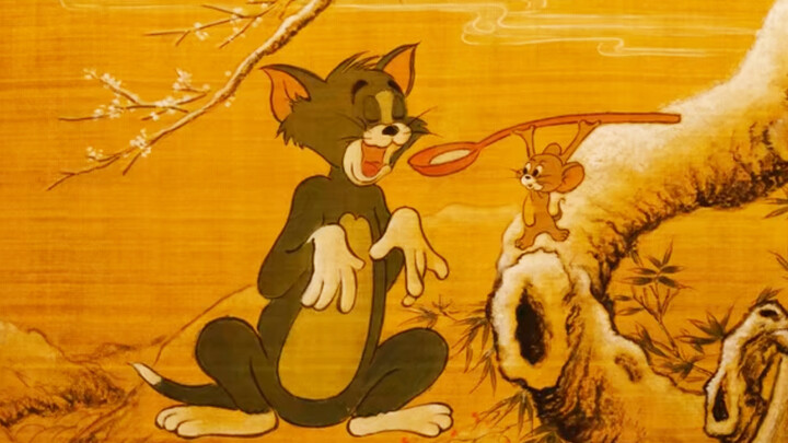 [Painting][Chinese brush] Jerry feeds Tom