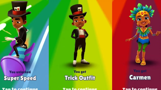Subway Surfers St Petersburg ปลดล็อก Eddy Trick Outfit Carmen & Rocket Spark Trail/Super Speed