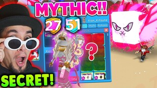 Pet Inventory of Player Who Hatched Mythic Peppermint Leviathan in Roblox Bubblegum Simulator