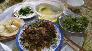 Chuột đồng xào rau má. Món ngon dân dã ít người biết